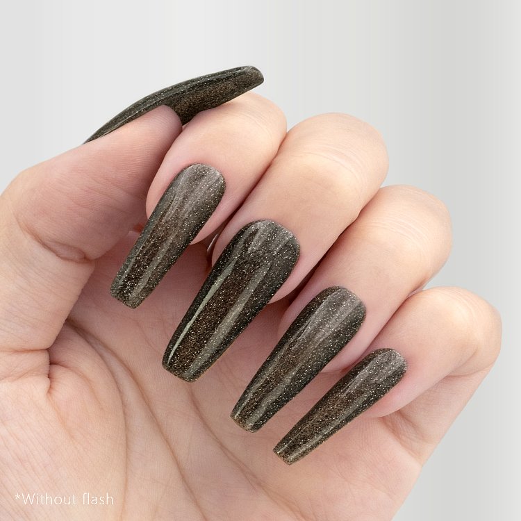 Nail Gel Polish Flashy No 355 Black Glitter 10ml