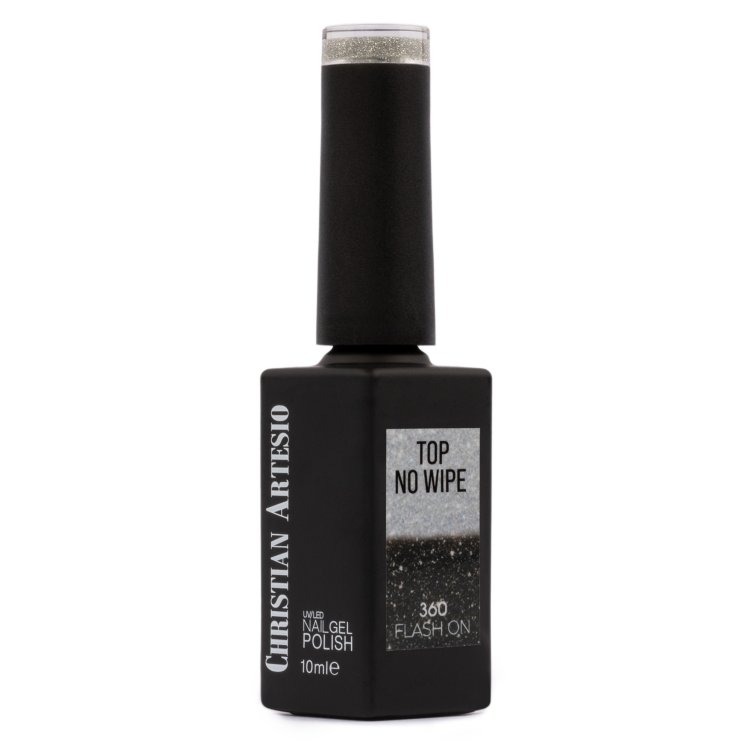 Ημιμόνιμο Βερνίκι Νυχιών Top Coat No Wipe Flash On Νο 360 Glitter 10ml