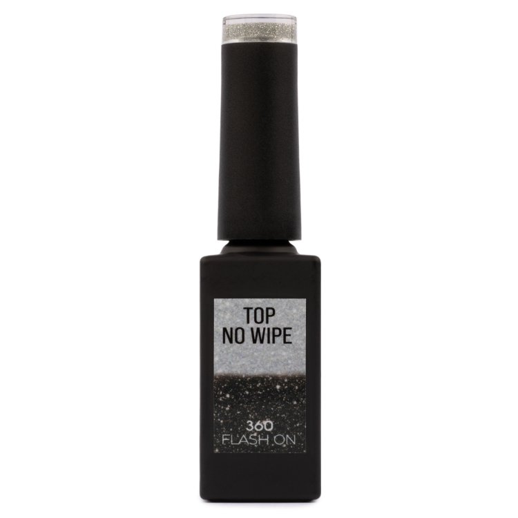 Ημιμόνιμο Βερνίκι Νυχιών Top Coat No Wipe Flash On Νο 360 Glitter 10ml