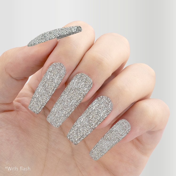Shellac UV& Led Νο 360 Top No Wipe Flashy Silber Glitter, 10ml