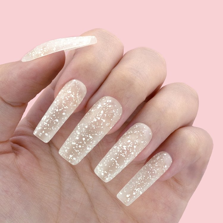 Shellac UV & Led  Νο 361 Top No Wipe Dots mit Weissen Punkten, 10ml