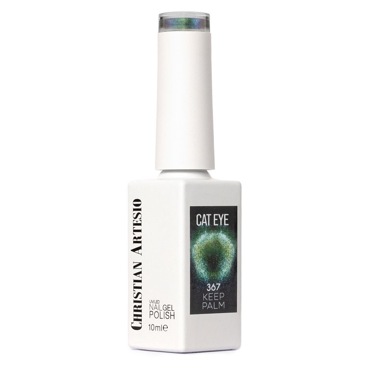 Shellac UV& Led Halte die Palme Νο 367 Schwarz mit Grun Cat Eye 10ml