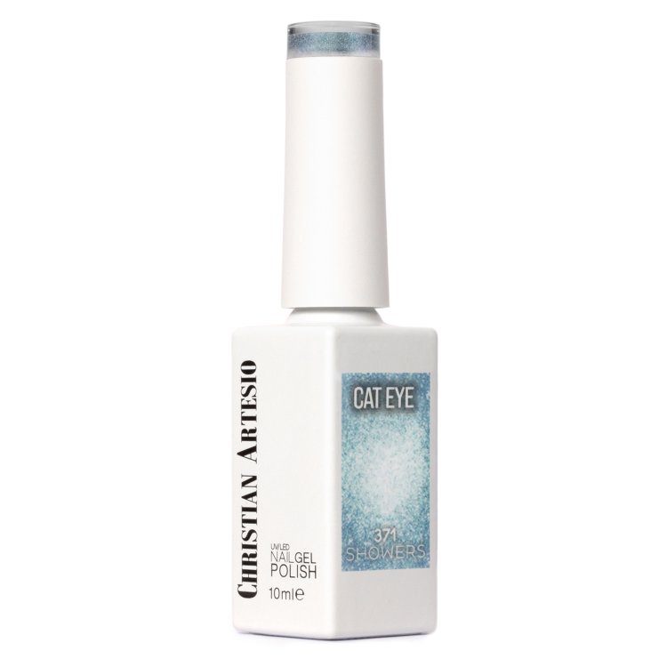 Ημιμόνιμο Βερνίκι Νυχιών Showers Νο 371 Απαλό Γαλάζιο Shimmer Cat Eye 10ml