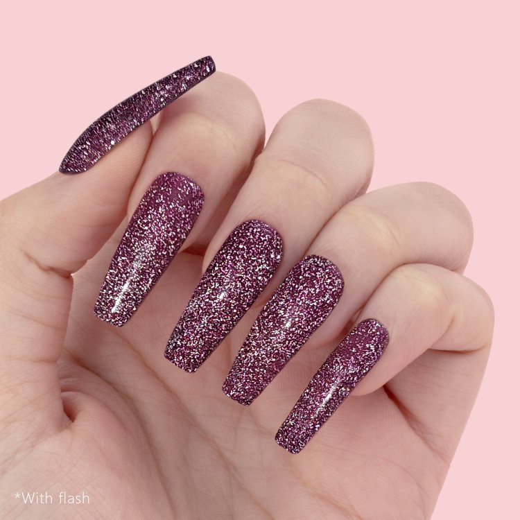 Ημιμόνιμο Βερνίκι Νυχιών Flash On Wild Child Νο 374 Ροζ Glitter 10ml