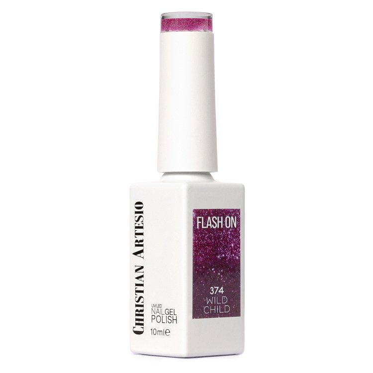 Ημιμόνιμο Βερνίκι Νυχιών Flash On Wild Child Νο 374 Ροζ Glitter 10ml