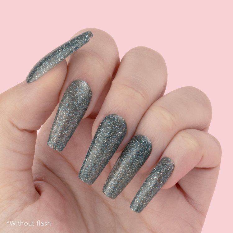 Ημιμόνιμο Βερνίκι Νυχιών Flash On Play It Cool Νο 376 Γαλάζιο Glitter 10ml