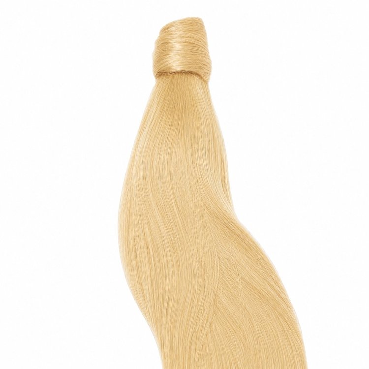 Pferdeschwanz Glatt Echthaar 60cm 100g Blond #24