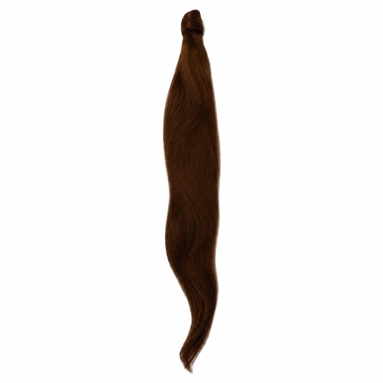Pferdeschwanz Glatt Echthaar 60cm 100g Hellbraun #4