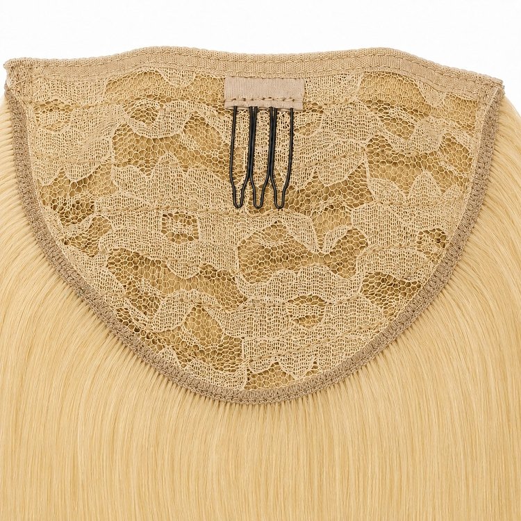 Pferdeschwanz Glatt Echthaar 60cm 100g Blond #24