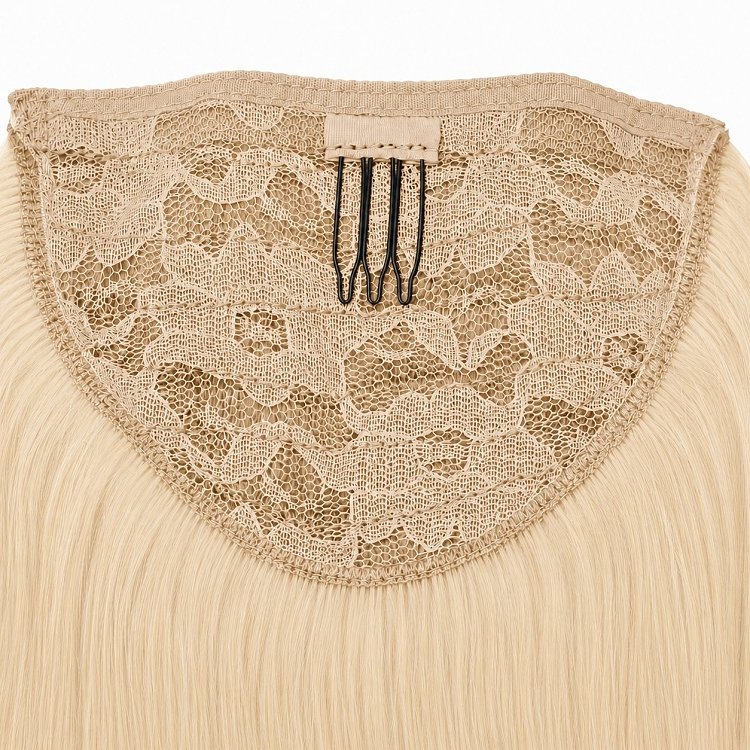 Pferdeschwanz Glatt Echthaar 60cm 100g Hellblond #1001
