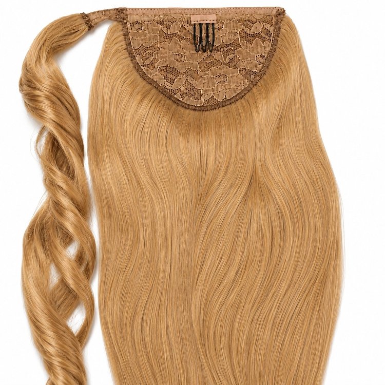 Pferdeschwanz Glatt Echthaar 60cm 100g Blond #8