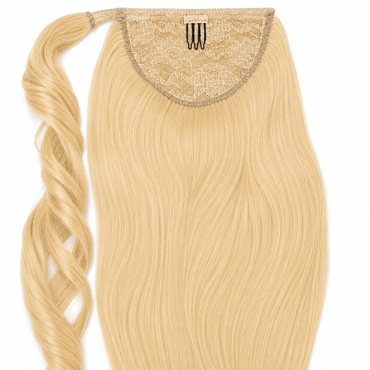 Pferdeschwanz Glatt Echthaar 60cm 100g Blond #24