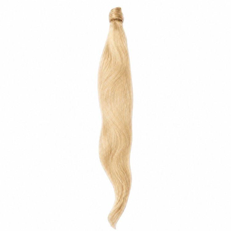 Pferdeschwanz Glatt Echthaar 60cm 100g Hellblond #1001