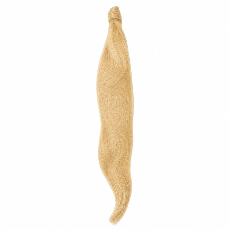Pferdeschwanz Glatt Echthaar 60cm 100g Blond #24
