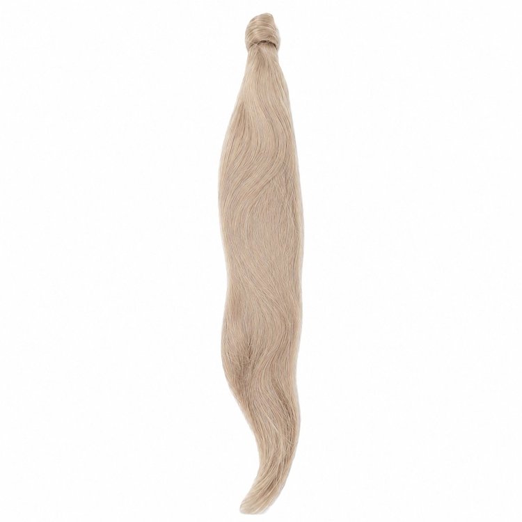 Pferdeschwanz Glatt Echthaar 60cm 100g #Grau