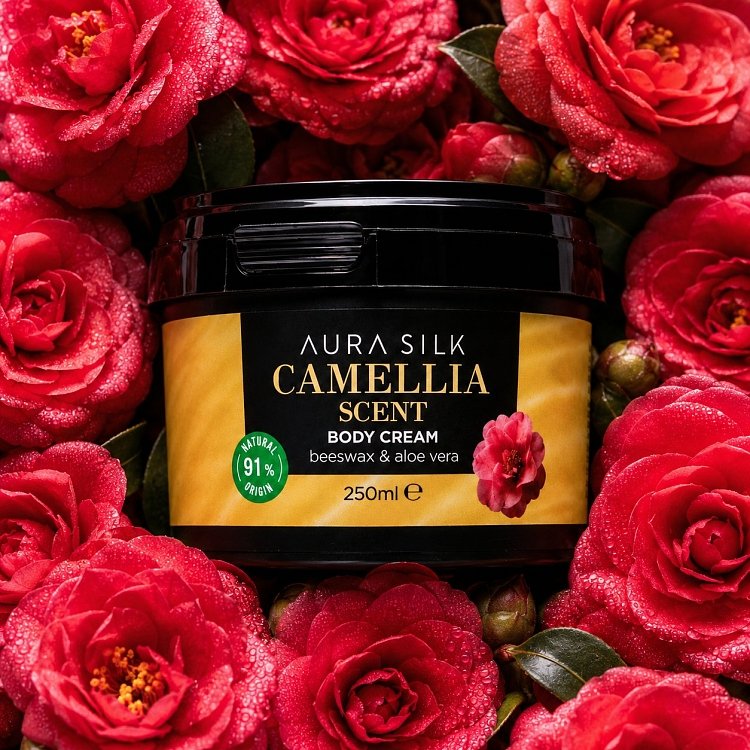 AuraSilk Camellia Body Cream 250ml