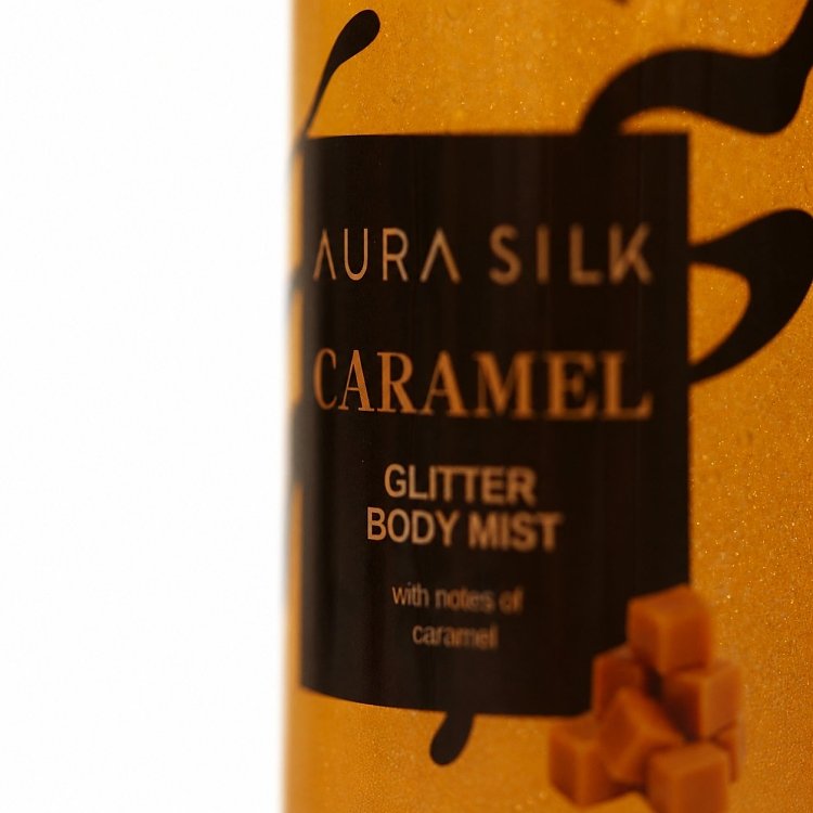 AuraSilk Body & Hair Mist Caramel Glitter 200ml