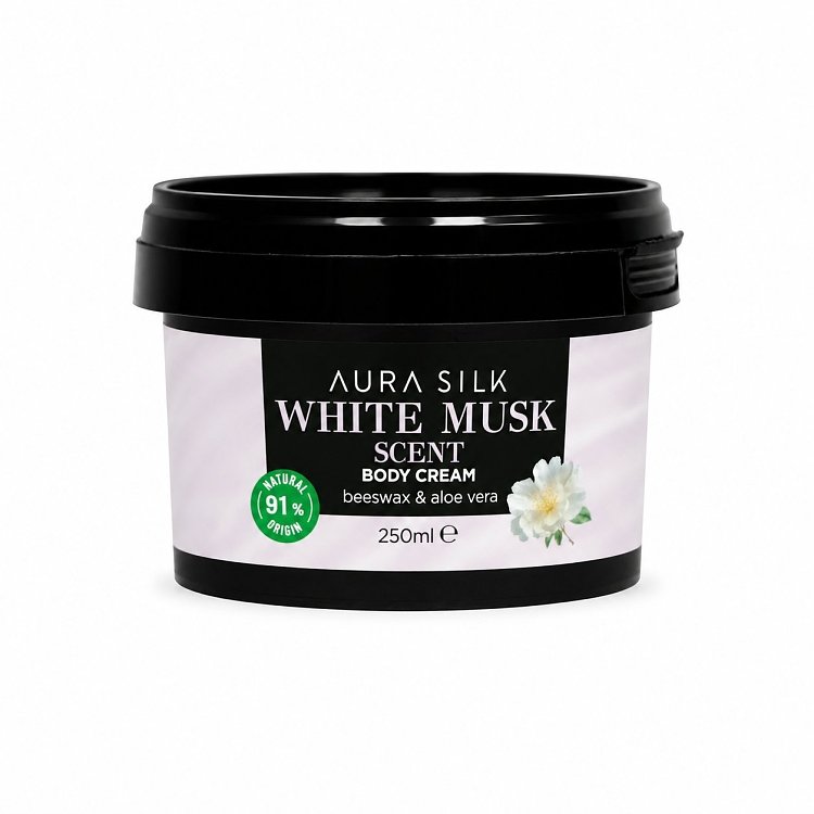 AuraSilk Korpercreme White Musk 250ml