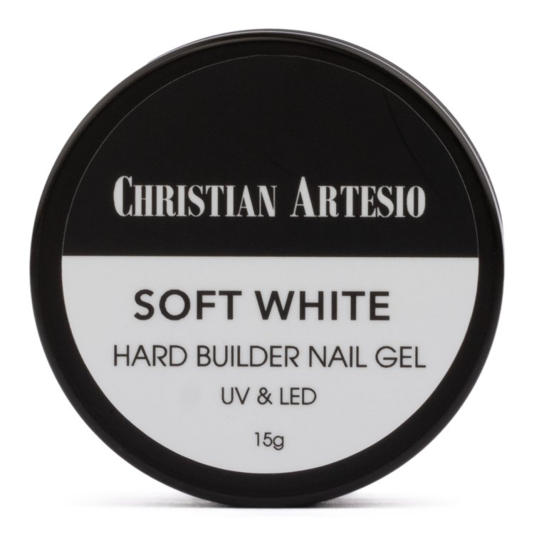 Uv/Led Hard Builder Nail Gel Soft White, Γαλακτερό 15g