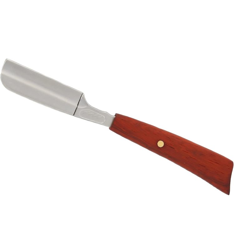 Επαγγελματική Ξυριστική Λεπίδα Ιαπωνικού Τύπου με Λαβή από Μαόνι & 10 Ανταλλακτικές Λεπίδες + Θήκη