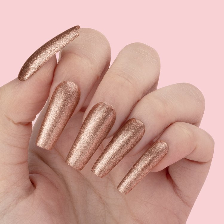 Nail Gel Polish No 442 Pink Metallic 10ml