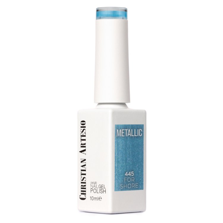 Ημιμόνιμο Βερνίκι Νυχιών For Shore Νο 445 Γαλάζιο Μεταλλικο 10ml