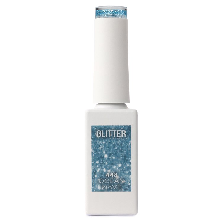 Nail Gel Polish No 448 Light Blue Glitter 10ml