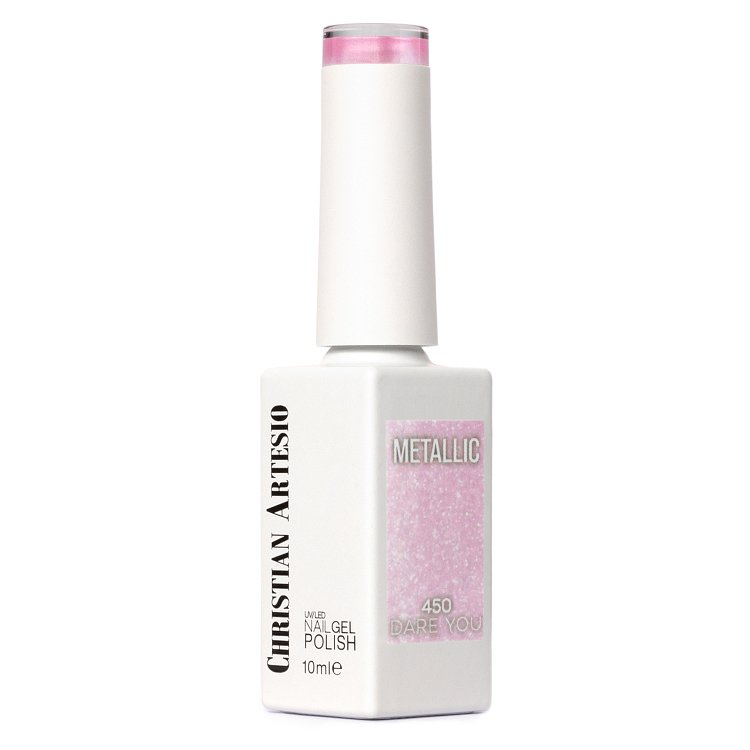 Nail Gel Polish No 450 Pink Metallic 10ml