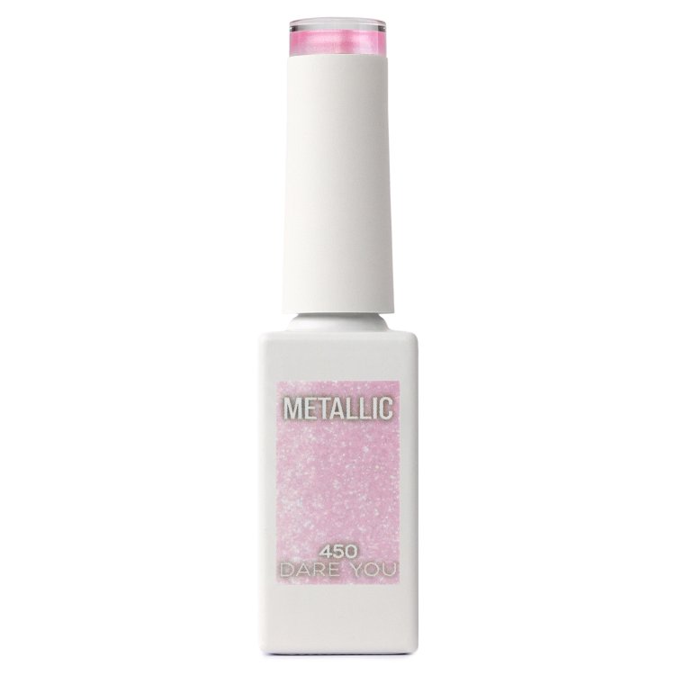 Nail Gel Polish No 450 Pink Metallic 10ml