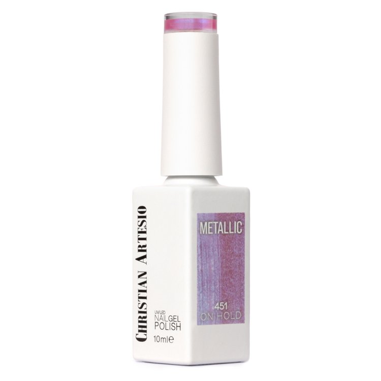 Ημιμόνιμο Βερνίκι Νυχιών On Hold Νο 451 Ροζ Μωβ Μεταλλικο 10ml