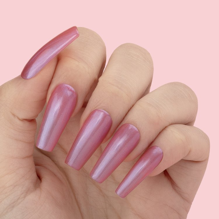 Nail Gel Polish No 451 Pink Purple Metallic 10ml