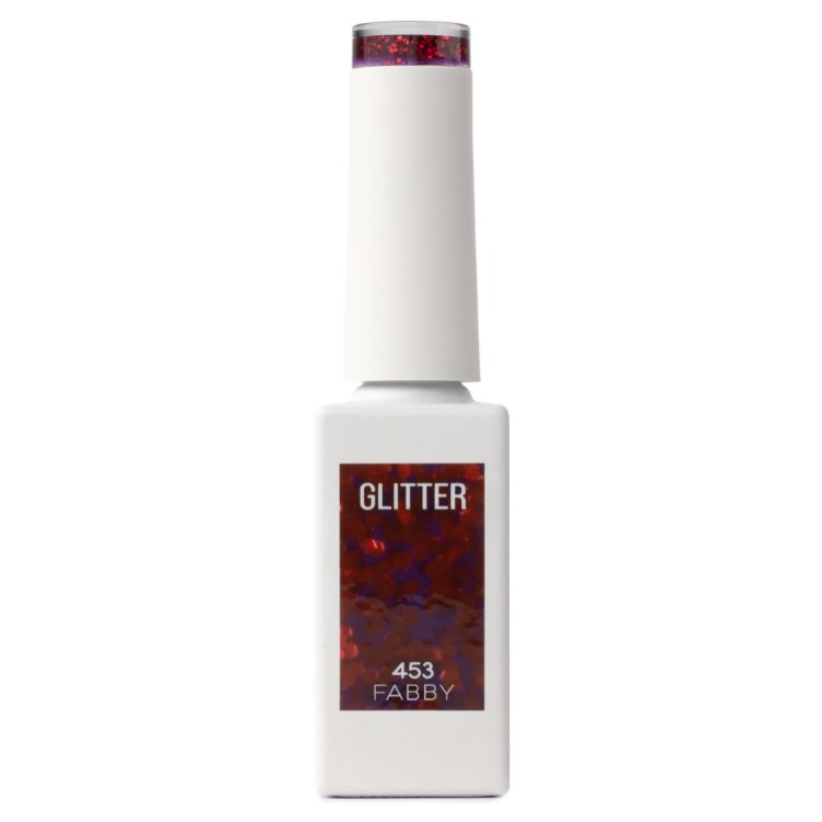 Ημιμόνιμο Βερνίκι Νυχιών Fabby Νο 453 Ροζ Μωβ Glitter 10ml