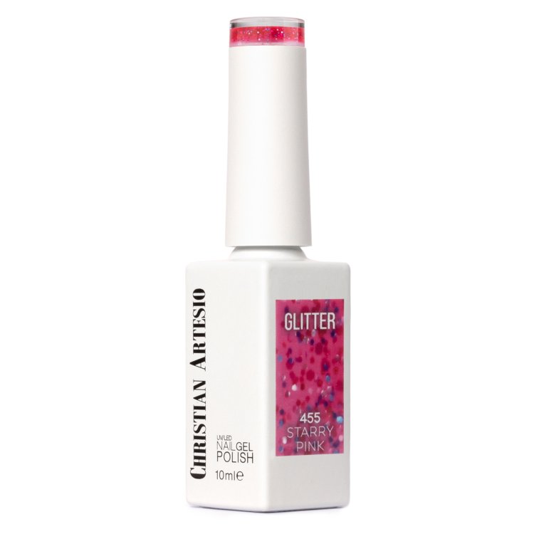 Ημιμόνιμο Βερνίκι Νυχιών Starry Pink Νο 455 Φουξ Glitter 10ml