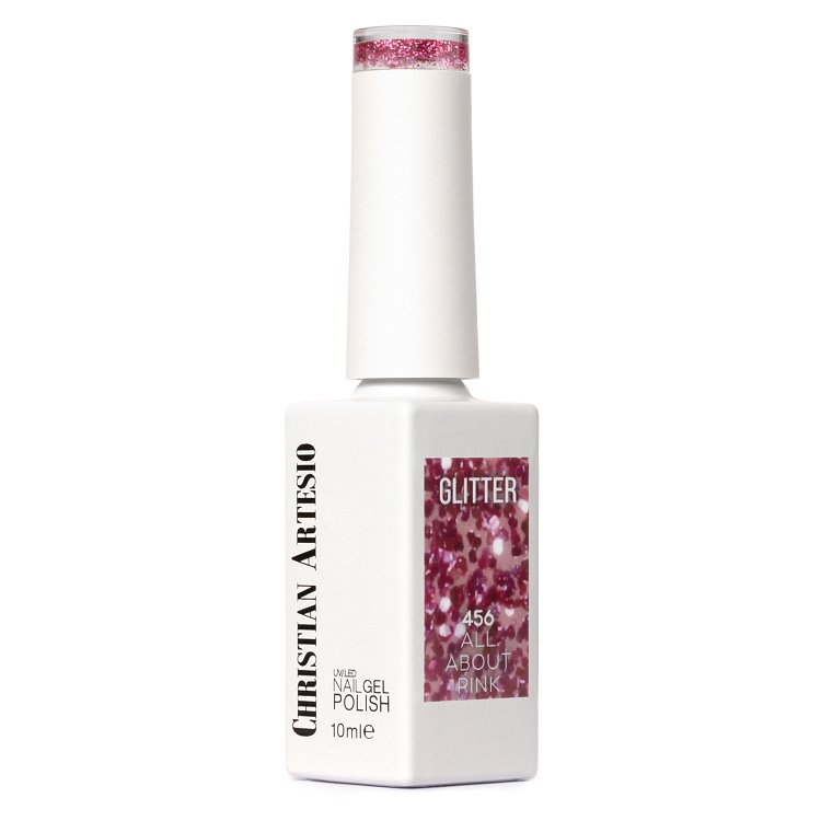 Shellac UV& Led All About Pink Νο 456 Rosa Glitter 10ml