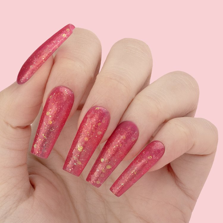 Nail Gel Polish No 457 Pink Glitter Pagetta 10ml