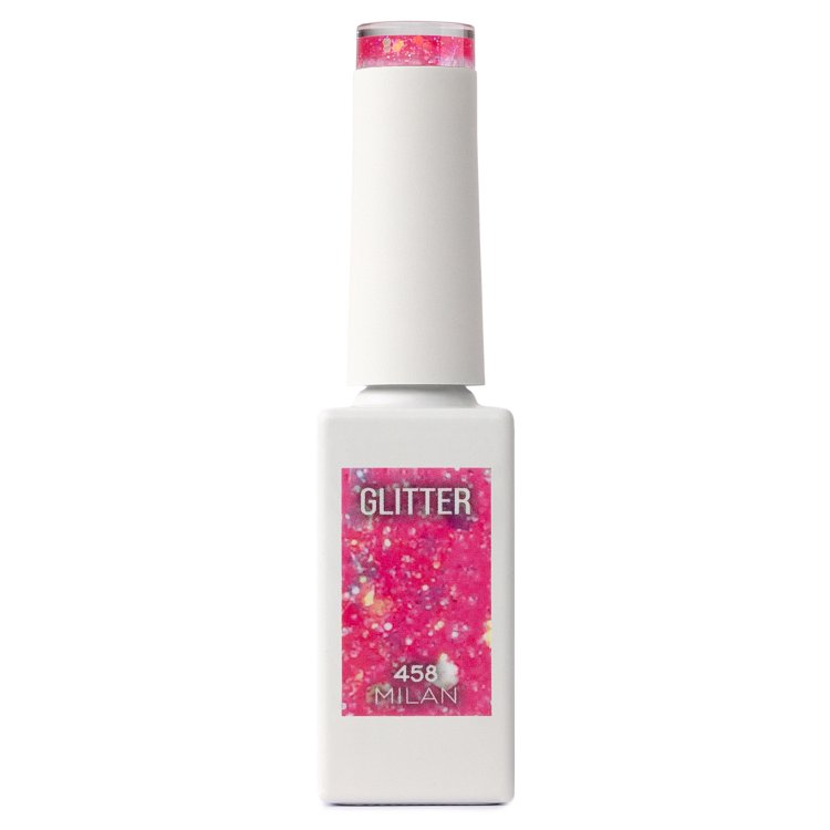 Nail Gel Polish No 458 Pink Glitter Pagetta 10ml