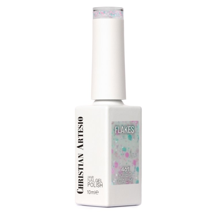 Ημιμόνιμο Βερνίκι Νυχιών Keep Calm Νο 461 Διάφανο Παγιέτα Flakes 10ml