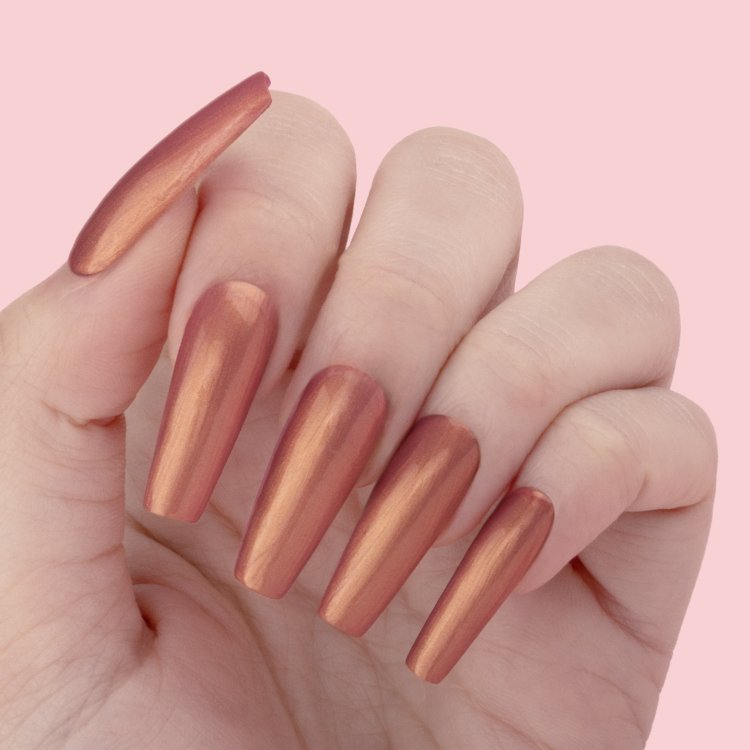 Ημιμόνιμο Βερνίκι Νυχιών Pumpkin Spice Νο 465 Σομόν Μεταλλικό 10ml