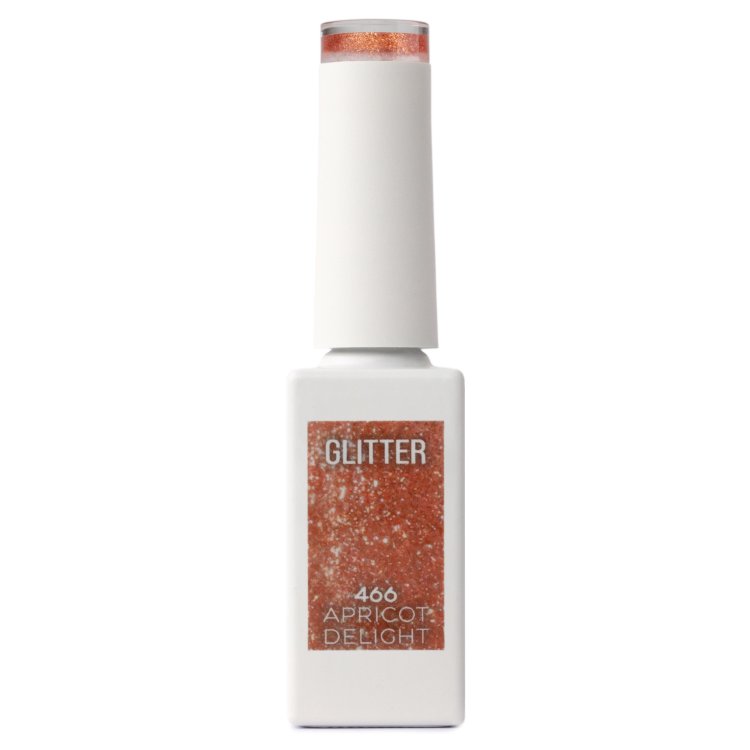 Ημιμόνιμο Βερνίκι Νυχιών Apricot Delight Νο 466 Πορτοκαλί Glitter 10ml