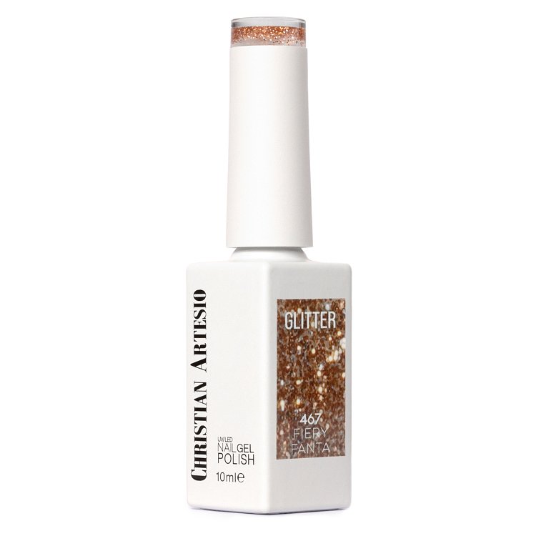 Ημιμόνιμο Βερνίκι Νυχιών Fiery Fanta Νο 467 Πορτοκαλί Glitter 10ml