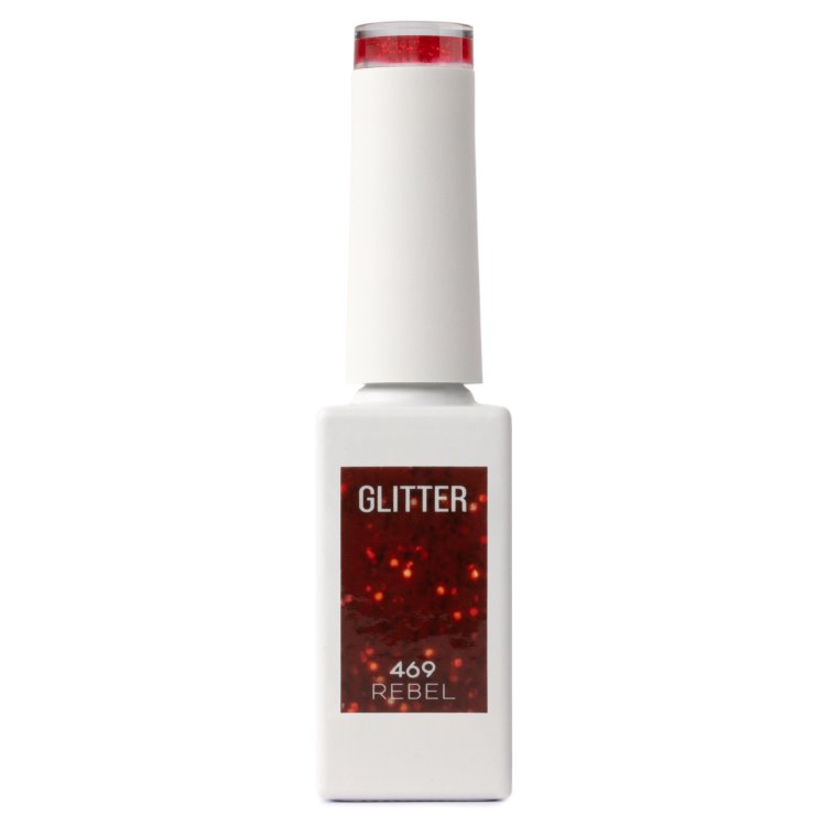 Ημιμόνιμο Βερνίκι Νυχιών Rebel Νο 469 Κοκκινο Glitter 10ml