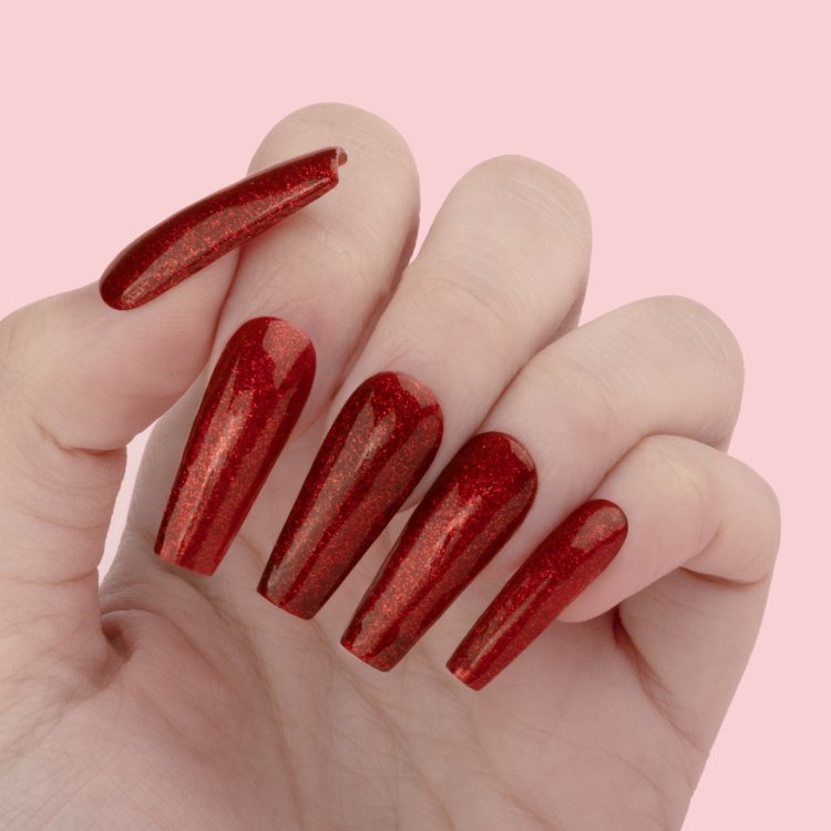 Ημιμόνιμο Βερνίκι Νυχιών Brave Red Νο 470 Κοκκινο Glitter 10ml