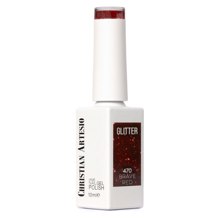 Ημιμόνιμο Βερνίκι Νυχιών Brave Red Νο 470 Κοκκινο Glitter 10ml