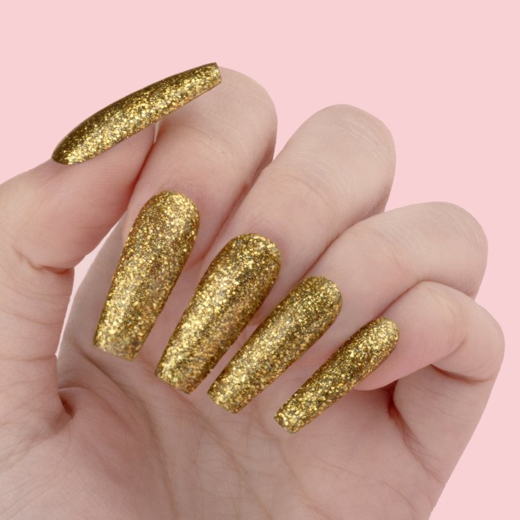 Ημιμόνιμο Βερνίκι Νυχιών All Star Νο 474 Χρυσό Glitter 10ml