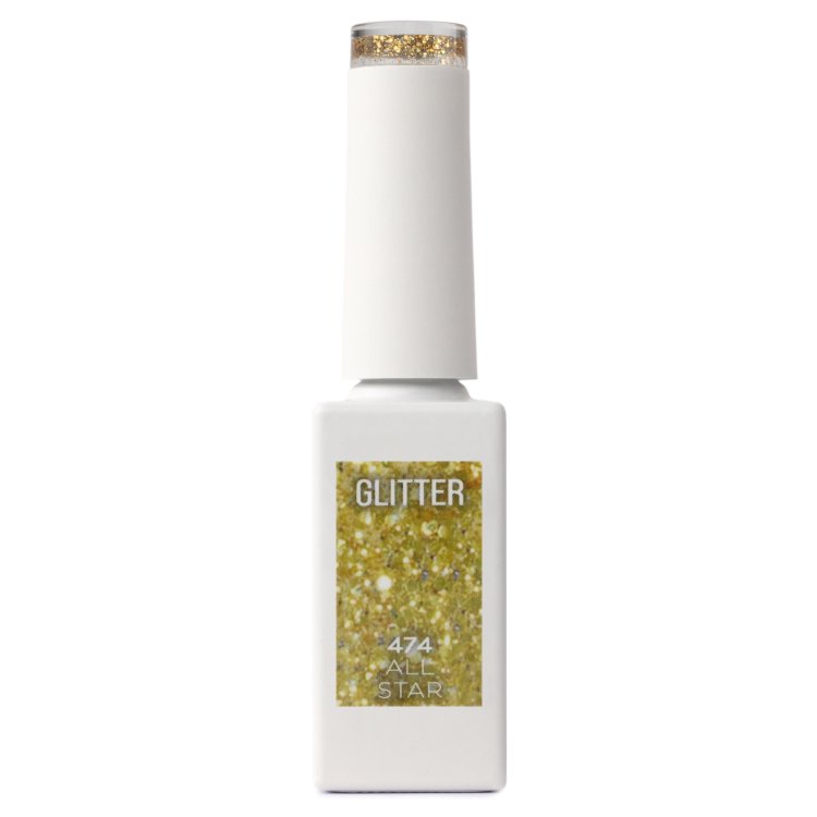 Ημιμόνιμο Βερνίκι Νυχιών All Star Νο 474 Χρυσό Glitter 10ml