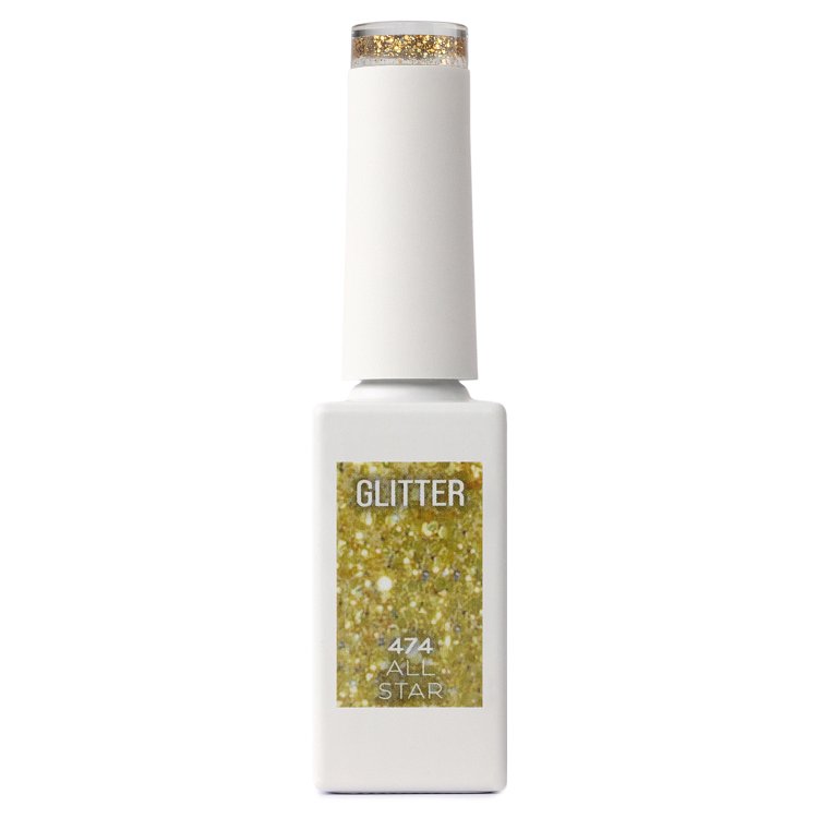 Nail Gel Polish No 474 Gold Glitter 10ml