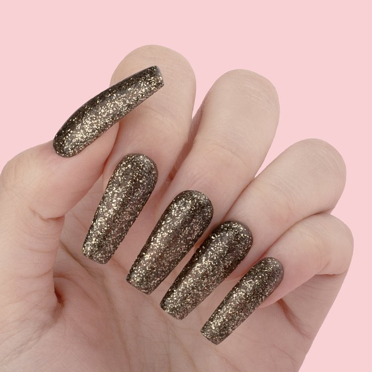 Nail Gel Polish No 475 Black Glitter 10ml