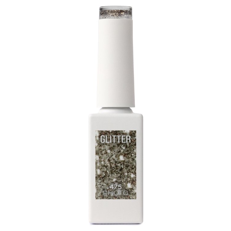 Nail Gel Polish No 475 Black Glitter 10ml