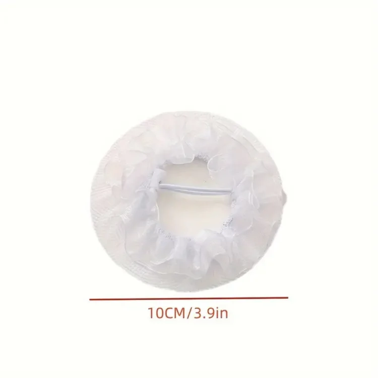 Φιλές Μαλλιών για Κότσο Λευκός 10 εκ. – Ιδανικός για Παιδιά & Μπαλέτο