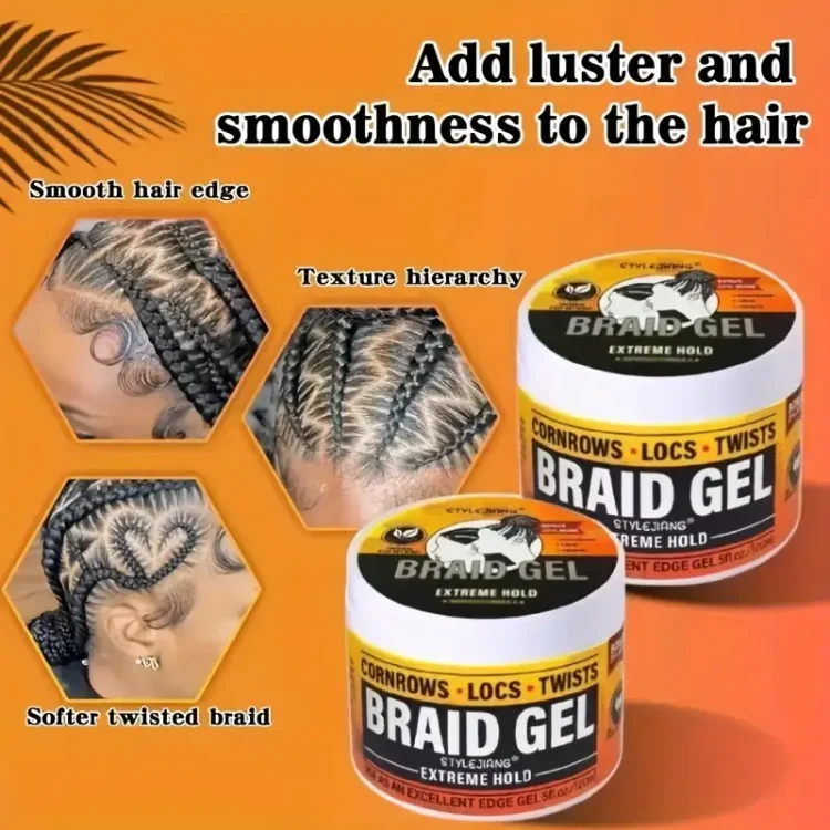 Braid Gel για Ράστα και Πλεξούδες Μαλλιών – Ισχυρό Κράτημα & Styling 120ml